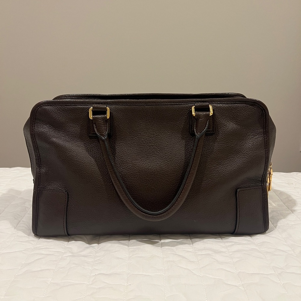 Loewe Amazona Leather Tote Bag in brown Dark Brown Leather - Picture 2 of 15